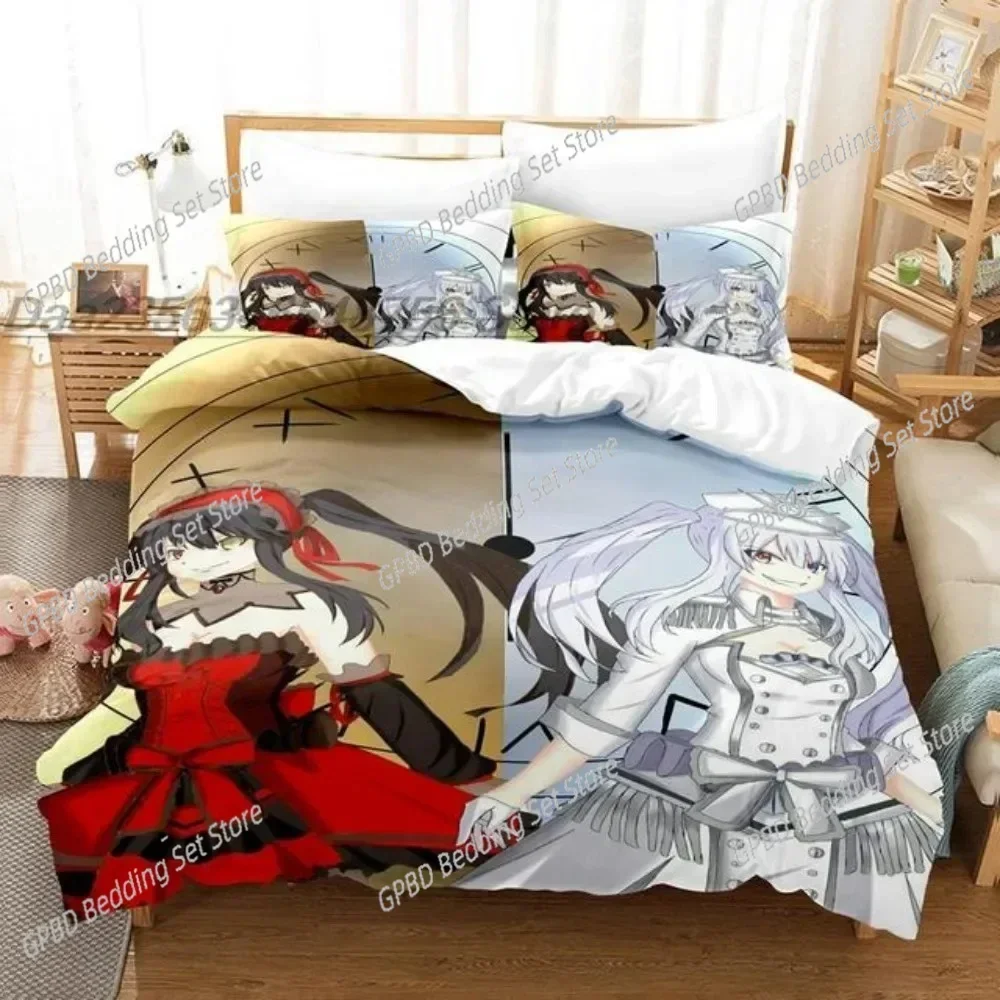 

Luxury New 3D Print Anime Kotori Itsuka Cosplay Bedding Set Date Live Duvet Cover Set Double King Twin Full Size Bed Linen