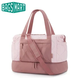 BAGSMART Travel Bag 33L Weekender Carry On Duffle Bags for Women Large Capacity Luggage Storage with Shoe Compartment Hot Sale