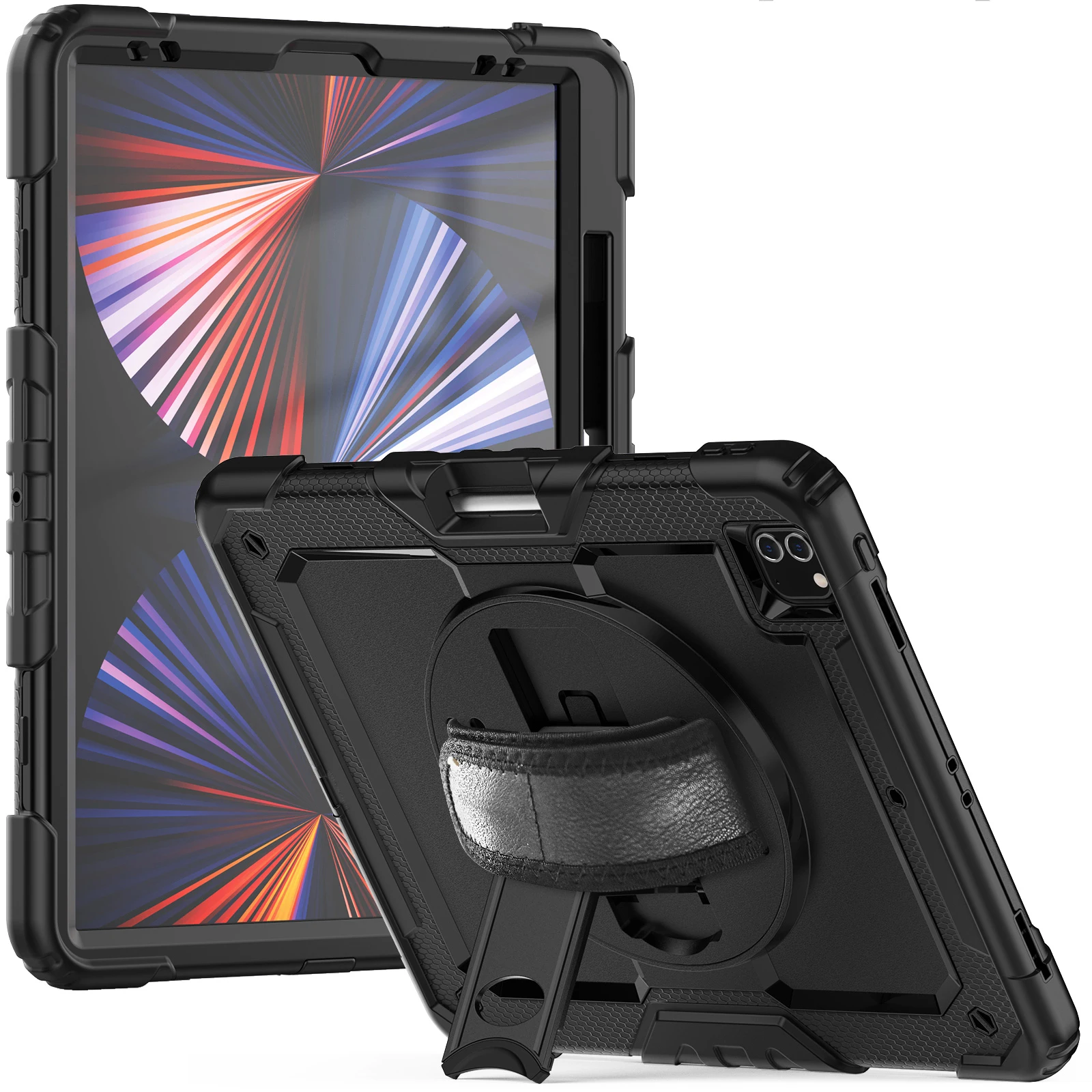 

Новый чехол для планшета 2025 года для iPad Pro Mini Air 3 4 5 6 7 8 9 10-го 11-го поколения 12,9 13 11 дюймов, вращающийся чехол-подставка с ремешком на руку