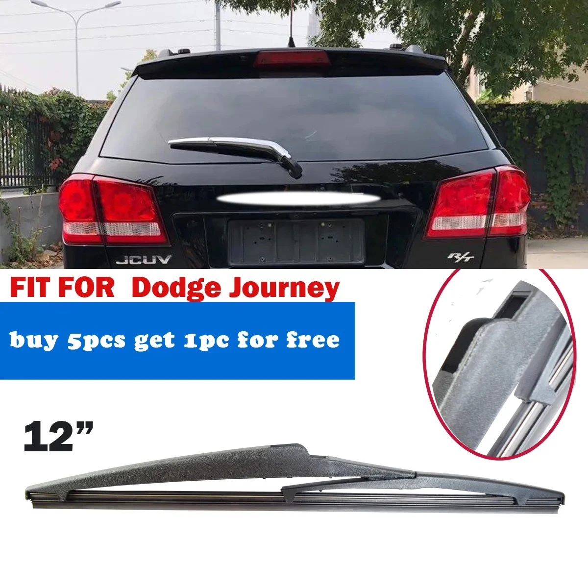 Limpiaparabrisas trasero para coche, Dodge Journey escobilla de 12 pulgadas para 2009, 2010, 2011, 2012, 2013, 1 YC102008-journey