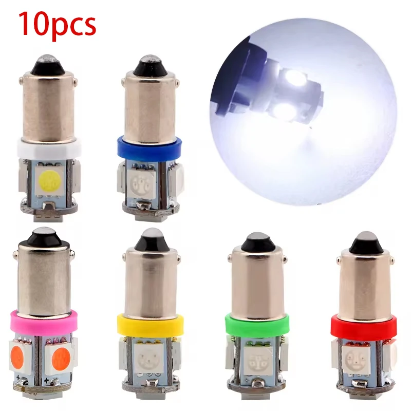 10PCS 12V 24V DC BA9S 53 57 LED Bulbs BA9 1895 1893 64111 Car Bulbs for Instrument Cluster Courtesy Dome Map License Plate Light