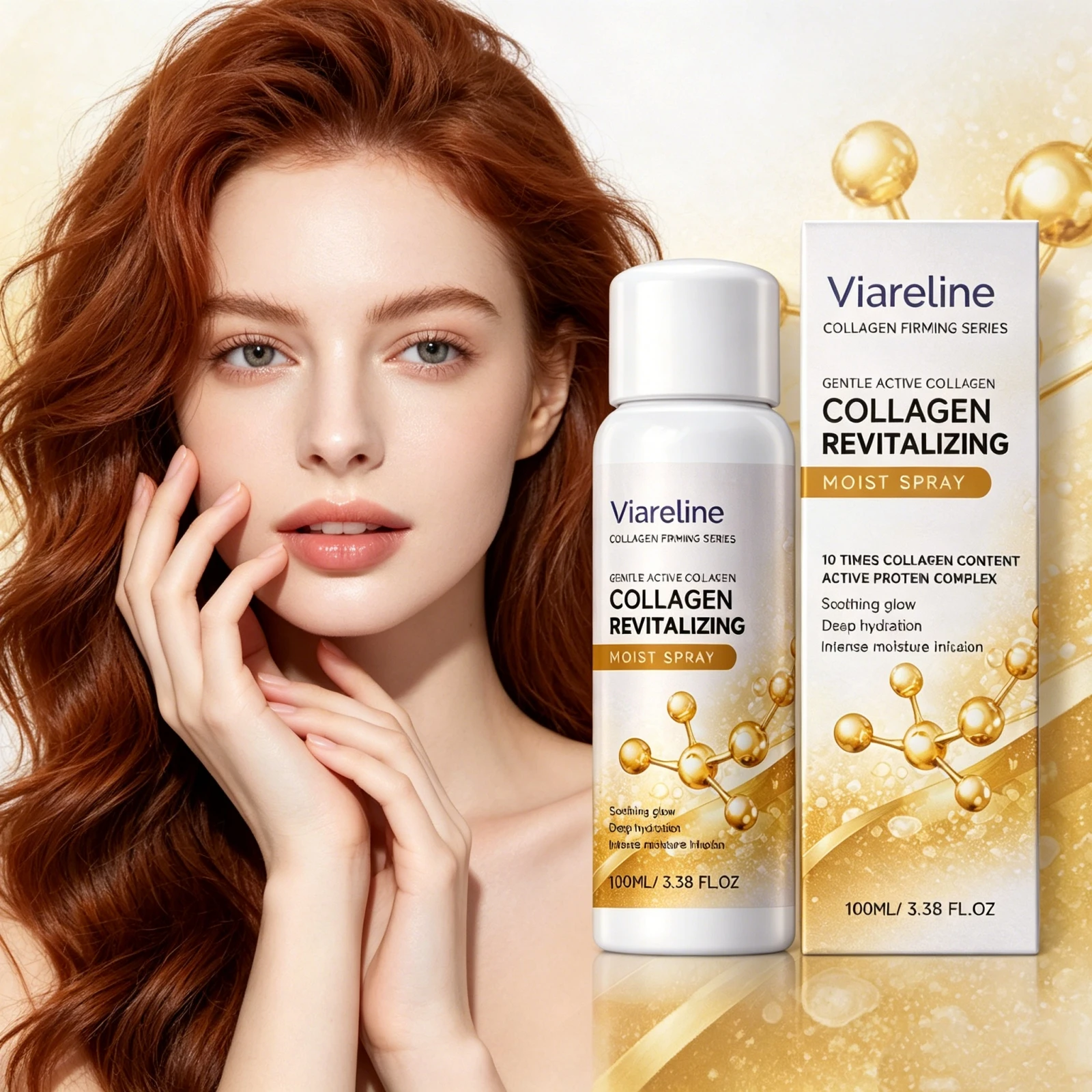Collagen Revitalizing Hydrating Facial Mist Intense Hydration Infusion Anti-Dull Plump Skin Portable Moisture Facial Serum Spray