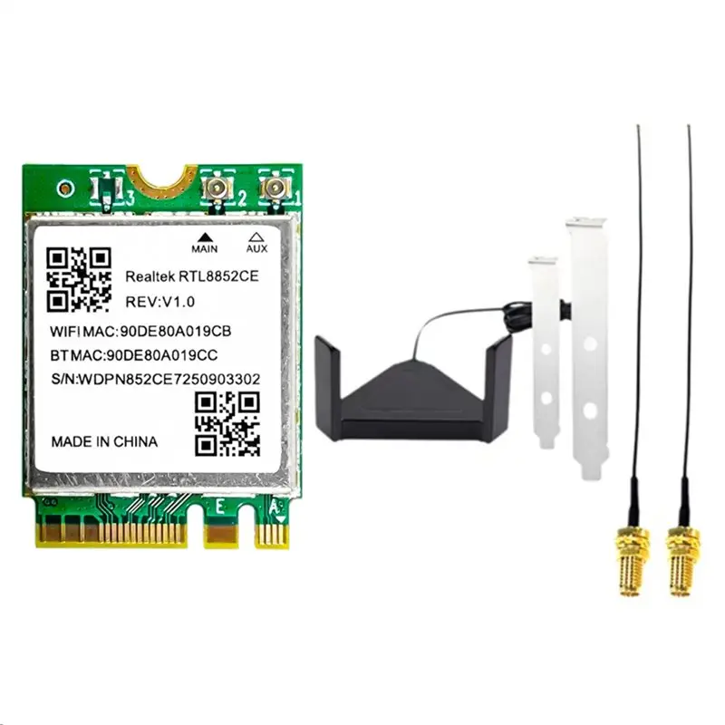 【Price Drop !!】Wifi 6E RTL8852CE M.2 Network Card With Magnetic Rotating Antenna BT5.3 Wireless Adapter 2.4/5/6Ghz For Windows 1