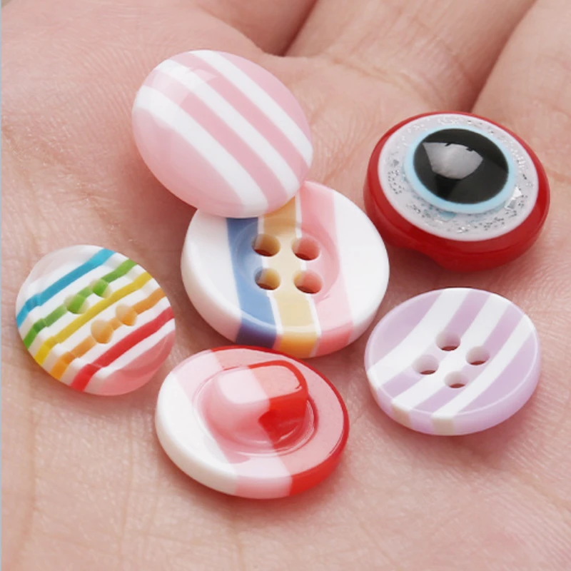 50 قطعة أزرار الكرتون الملونة الراتنج للطفل قميص طفل الملابس 2 ثقوب زر صغير سكرابوكينغ الملابس DIY بها بنفسك الخياطة اكسسوارات #3