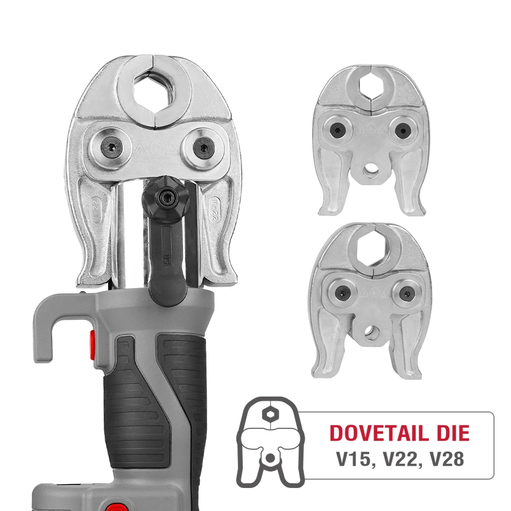 

Emeads GES-1525 U16 Hydraulic Pipe Crimping Pliers 18V/2.5Ah Lithium Battery 30mm Stroke 19KN Output One Year Warranty
