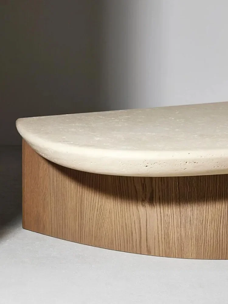 リビングルーム ホーム ヴィラ 大理石 インターネットセレブ トラバーチン コーヒーテーブル