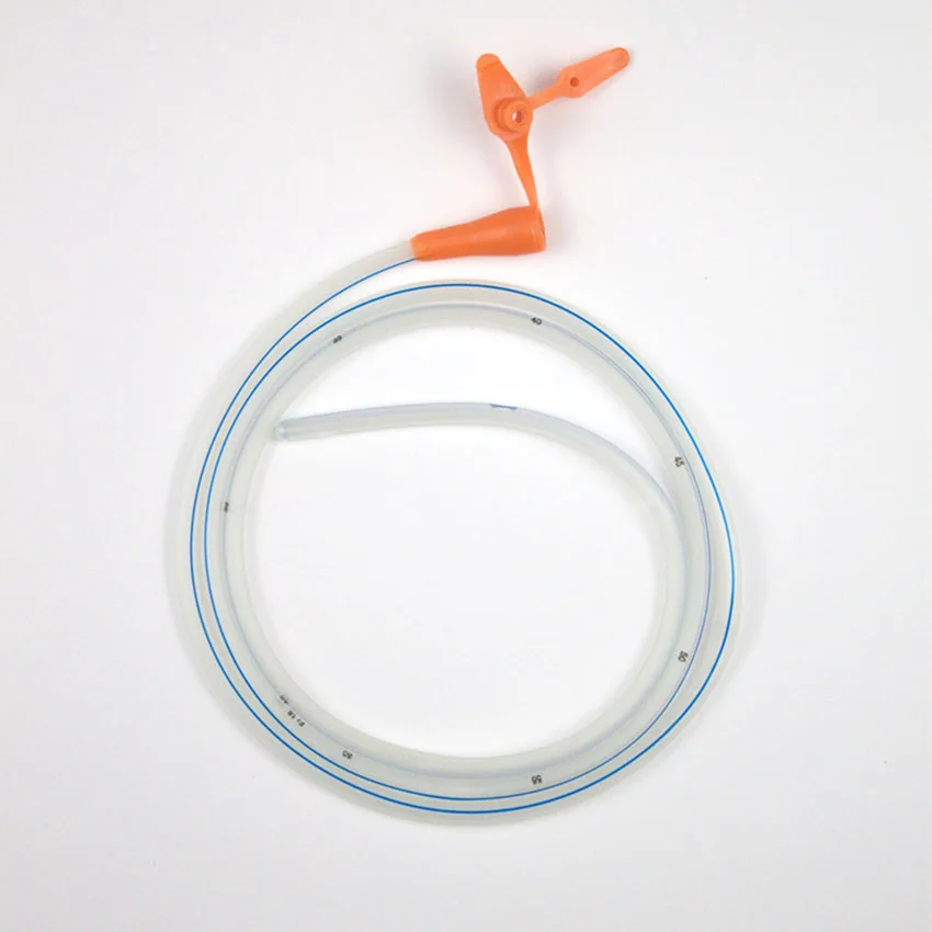 10 Disposable 1m Gastric Tubes for Liquid Feeding Nasal Feeding Sterile Medical Independent Packaging Made of Silicone Material