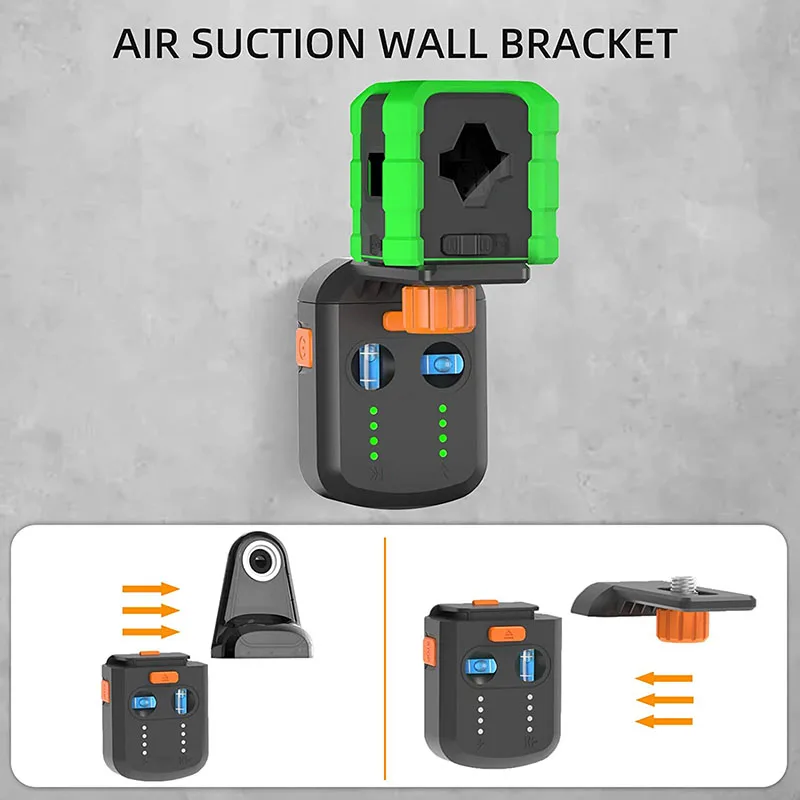New 3 In 1 Laser Level with Electric Drill Dust Collector Wall Bracket for Picture Hanging Home Renovation Red Green Laser Line