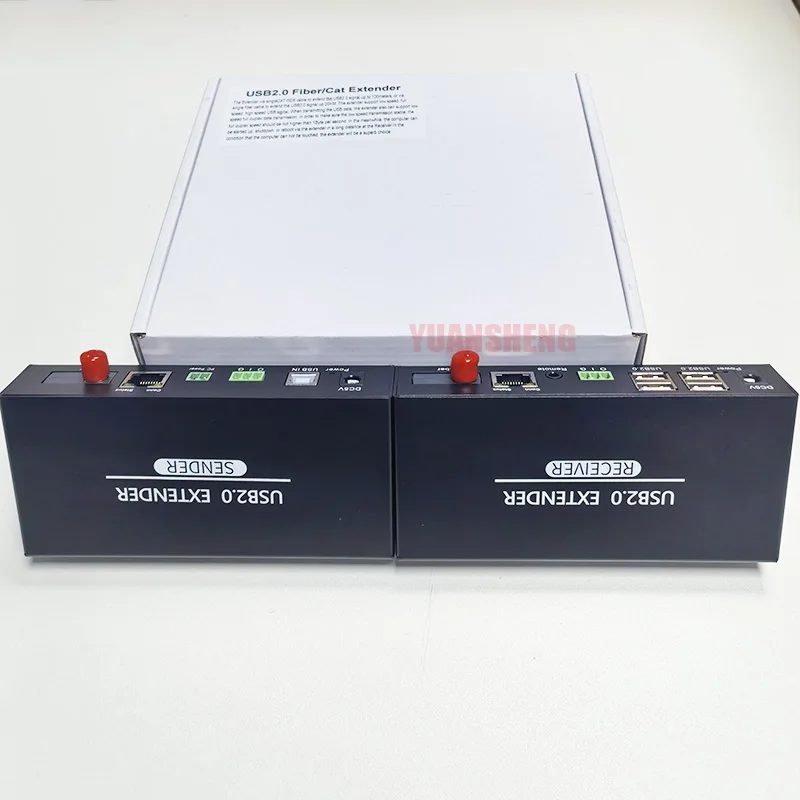 

Удлинитель USB 2.0 100M через CAT6 с одним оптоволоконным кабелем FC на 4-портовый удлинитель USB-концентратора 20 км Поддержка веб-камеры Принтер для камеры