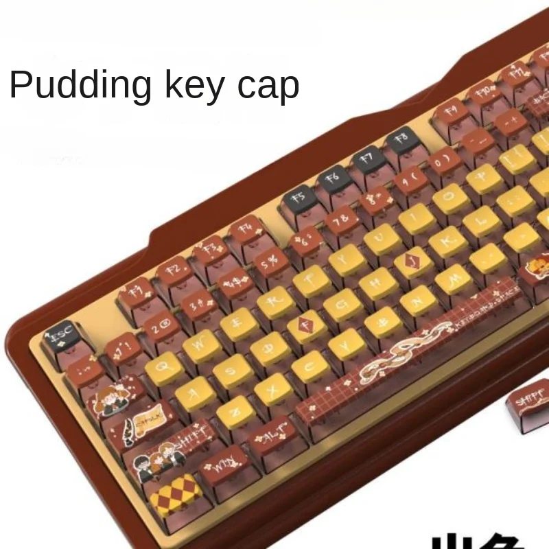 Internet Cafe Pudding Key Cap PBT Material Heat Sublimated ASA Profile Wear Resistant Keyboard KeyCaps Keyboard Accessories Gift