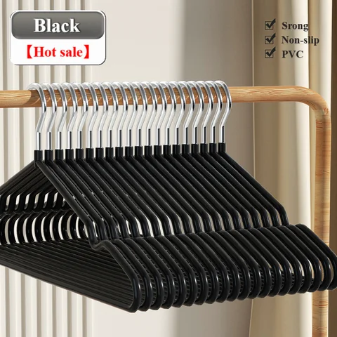 나는 미끄럼 방지 10PCS PVC 커버 금속 옷걸이 와이어 세탁 옷걸이 색상 사용자 정의 미끄럼 방지 고품질 PVC 성인 옷걸이를 알고 있습니다 Best5
