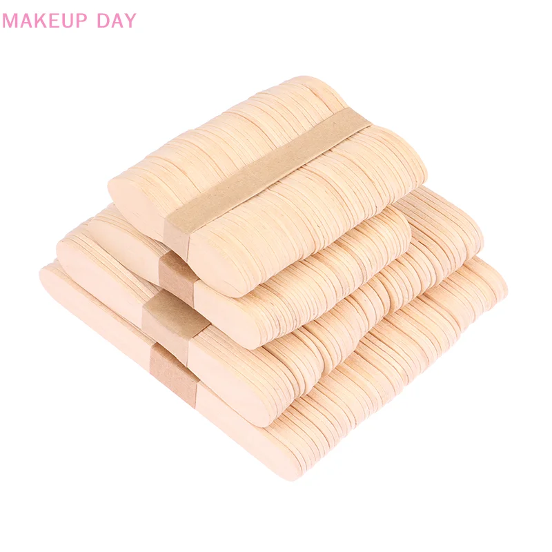 Cera Encerando Varas Descartáveis, Madeira Tongue Depressor, Mulher De Madeira Corpo Depilação, Kits De Beleza, 50Pcs