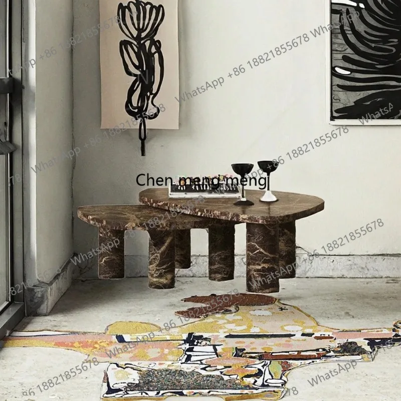 

Журнальный столик из натурального камня JINZHI STONE: легкочистящийся, для дома и офиса, на заказ, высококачественный, современный дизайн, из красного мрамора