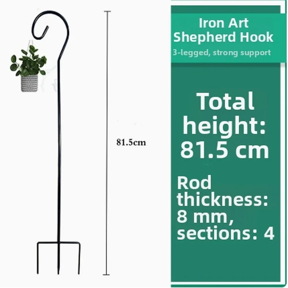 for Garden-Ready for shepherd Hook for Solar Light Mounts Bird Feeder Supports Flower Basket Hangers and Decorative
