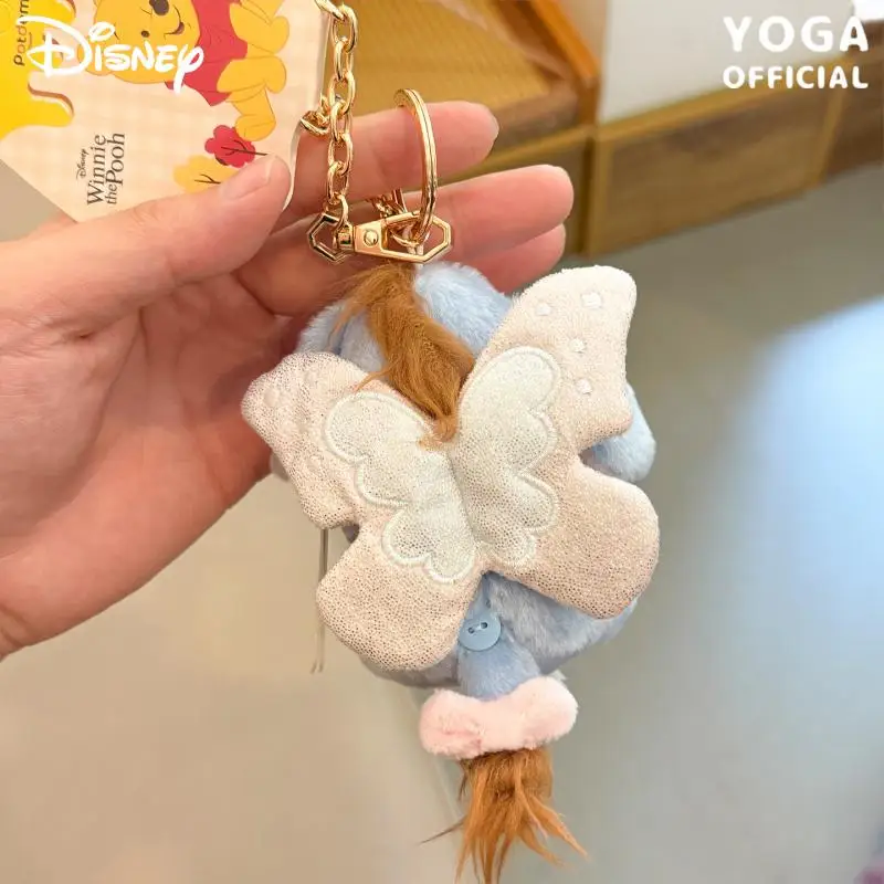 NEW Kawaii Disney Pooh Bear Piglet Eeyore Fairy Series Plush Keychain Pendant Cartoon Bag Pendant Couple Hanging Decoration Gift