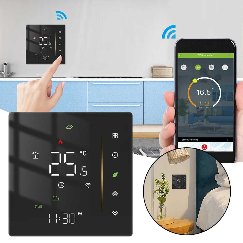 

Digital Display WiFi Smart Thermostat Water/Electric/Boiler Heating Floor Thermostat For Home