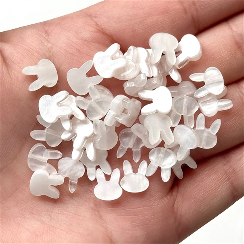 100pcs/lot new creative resin acetic acid rabbit charm connectors for diy ornament earrings garment jewelry making accessories