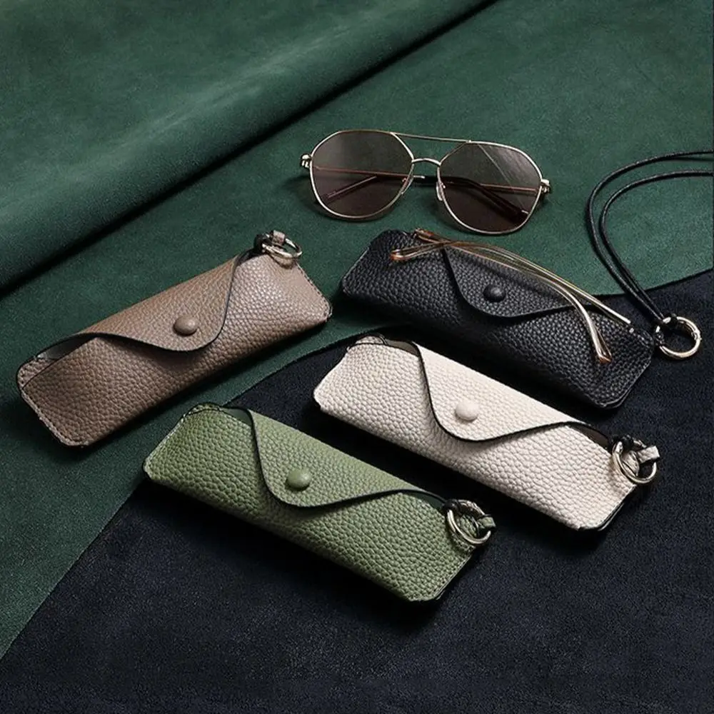 

Protective Pouch Waterproof Eyewear Protective Case PU Leather Case Sunglasses Storage Bag Hanging Eyeglasses Holder