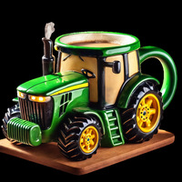 Vintage Tractor Coffee Mug Retro Agriculture Design Gift for Farmers and Collectors