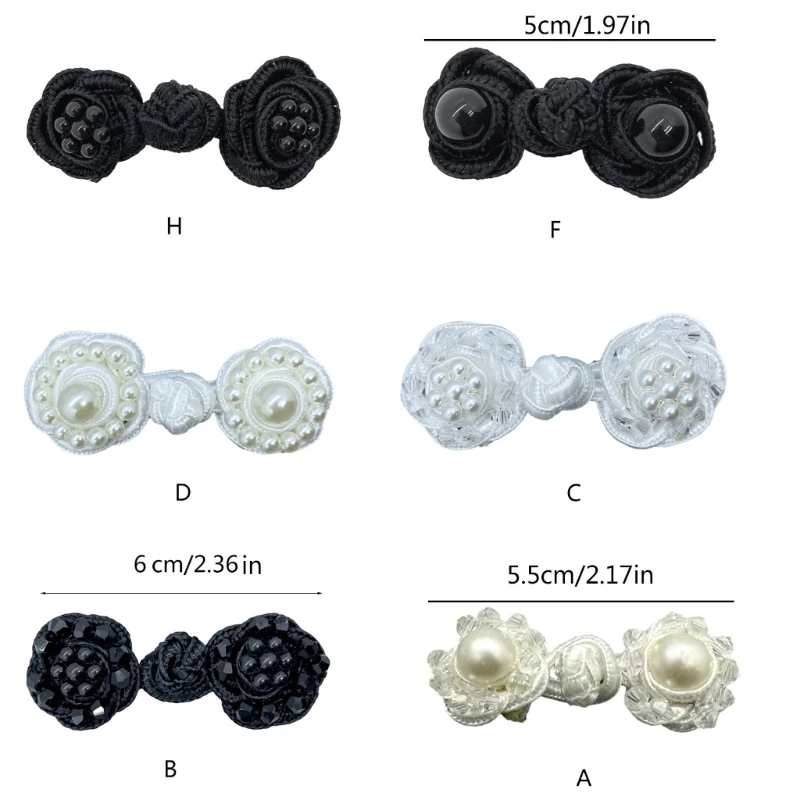 Unique Handmade Chinese Knot Button Rose Flower Ribbon Fastener Costume Diy Craft