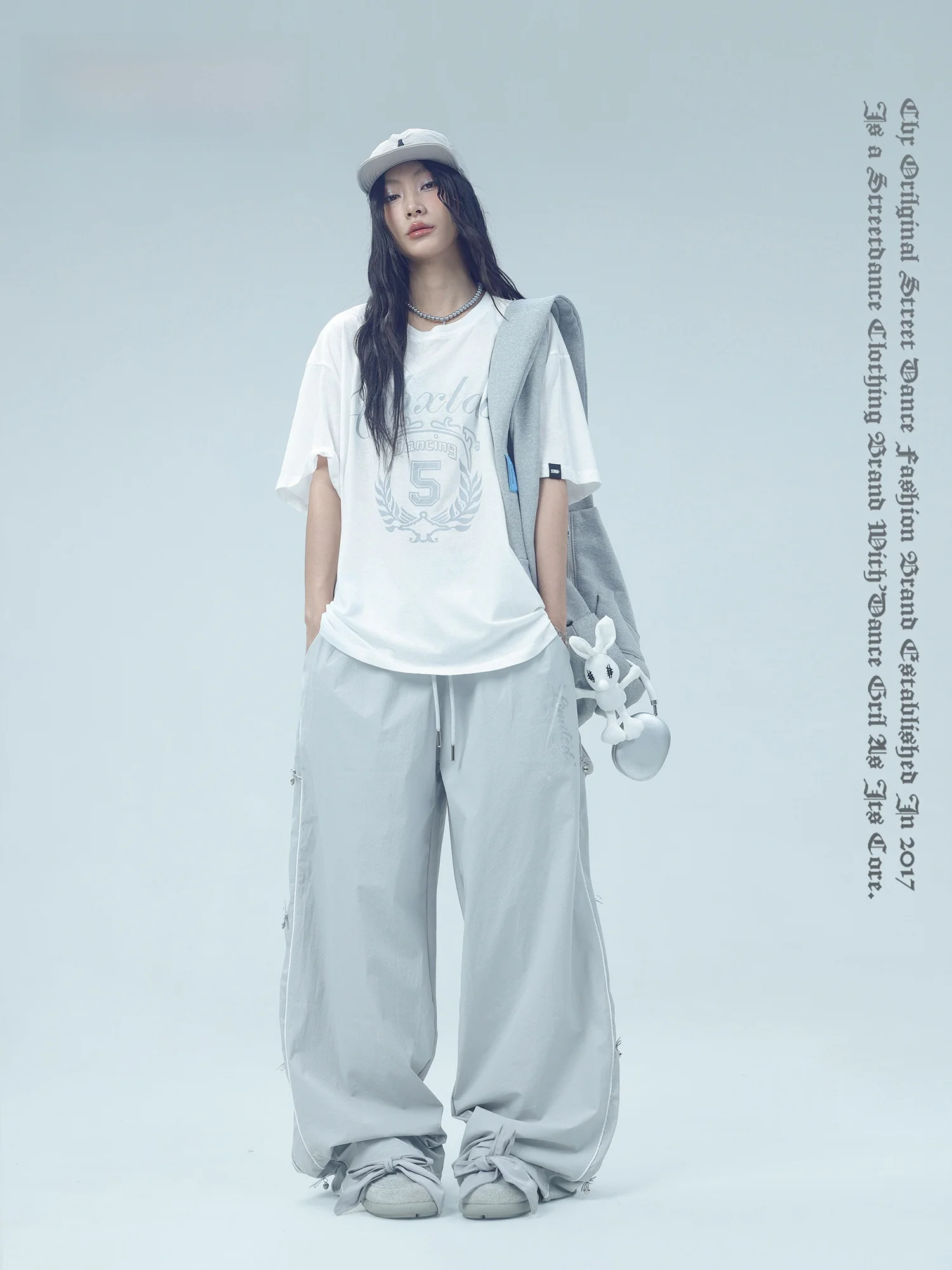 CBXLAB Street Dance ey Side Knot Hip Hop Spicy Girl سروال رياضي Qui Dry Series Bla Tech شعور رائع كاجوال...