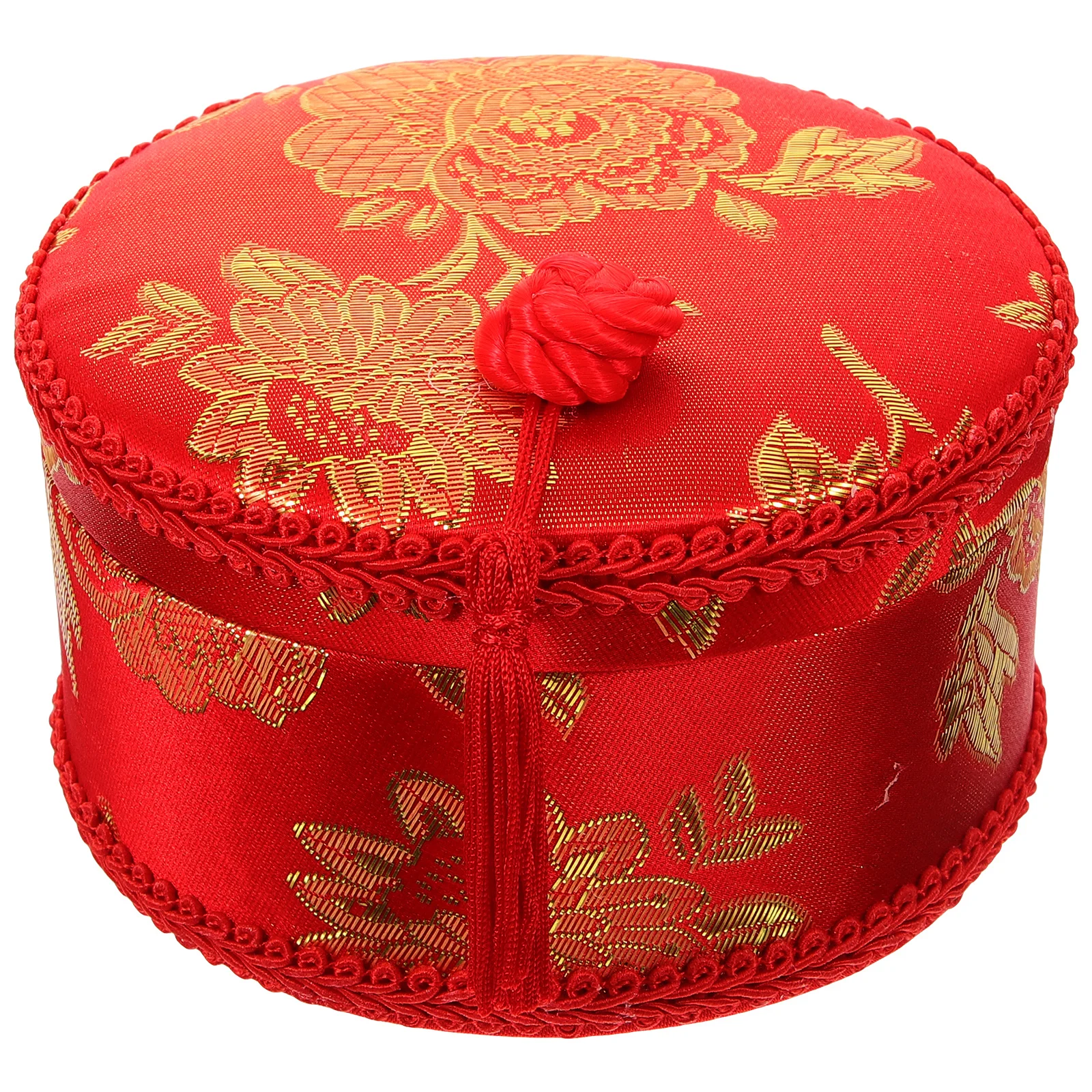 

Compact Small Sewing Basket Portable Needle Pin Storage Box Cloth Holder with Wedding Pattern for DIY Crafts and Jewelry