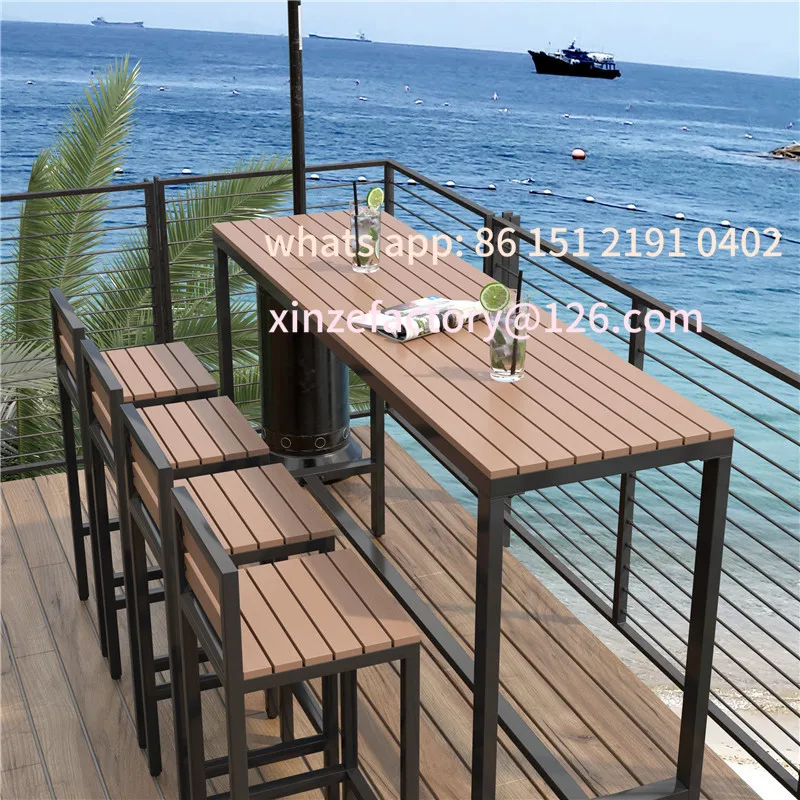 

Customizable outdoor leisure balcony bar table and chair combination