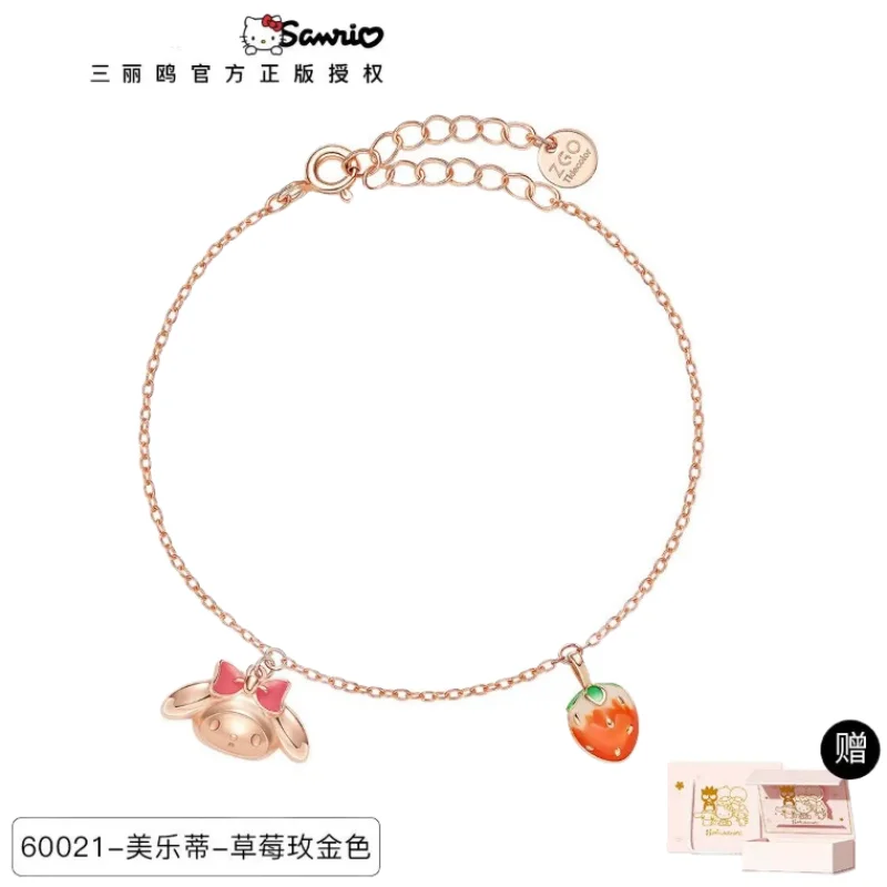 

Sanrio Melody 925 sterling silver bracelet ins cute cartoon light luxury niche design female students girlfriends birthday gift