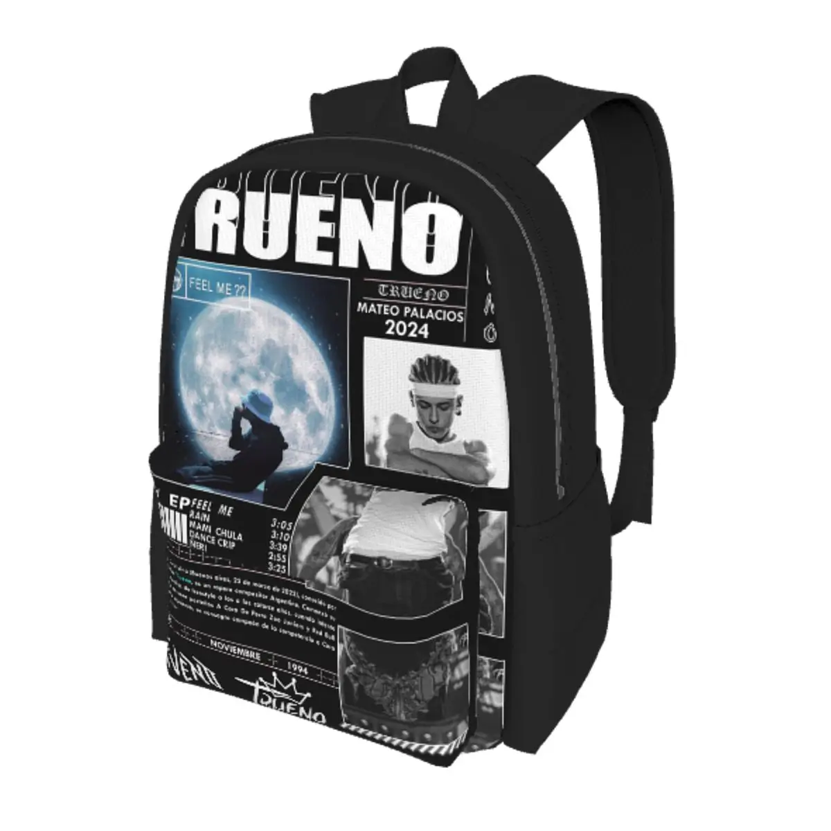 

Funny Trueno Hip Hop Rapper Student Backpack School Bag Hiking Travel Daypack for Men Women Bookbag Shoulder Bags