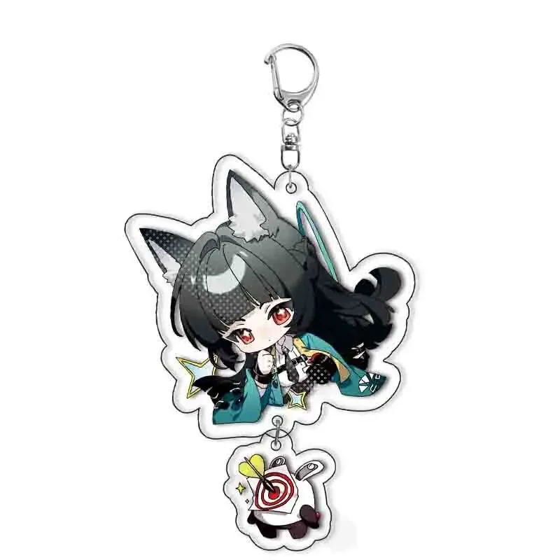 Zenless Zone Zero Keychain Ellen Joe Hoshimi Miyabi Von Lycaon Nicole Cartoon Anime Game Cute Pendant KeyRing Jewelry Badge Gift