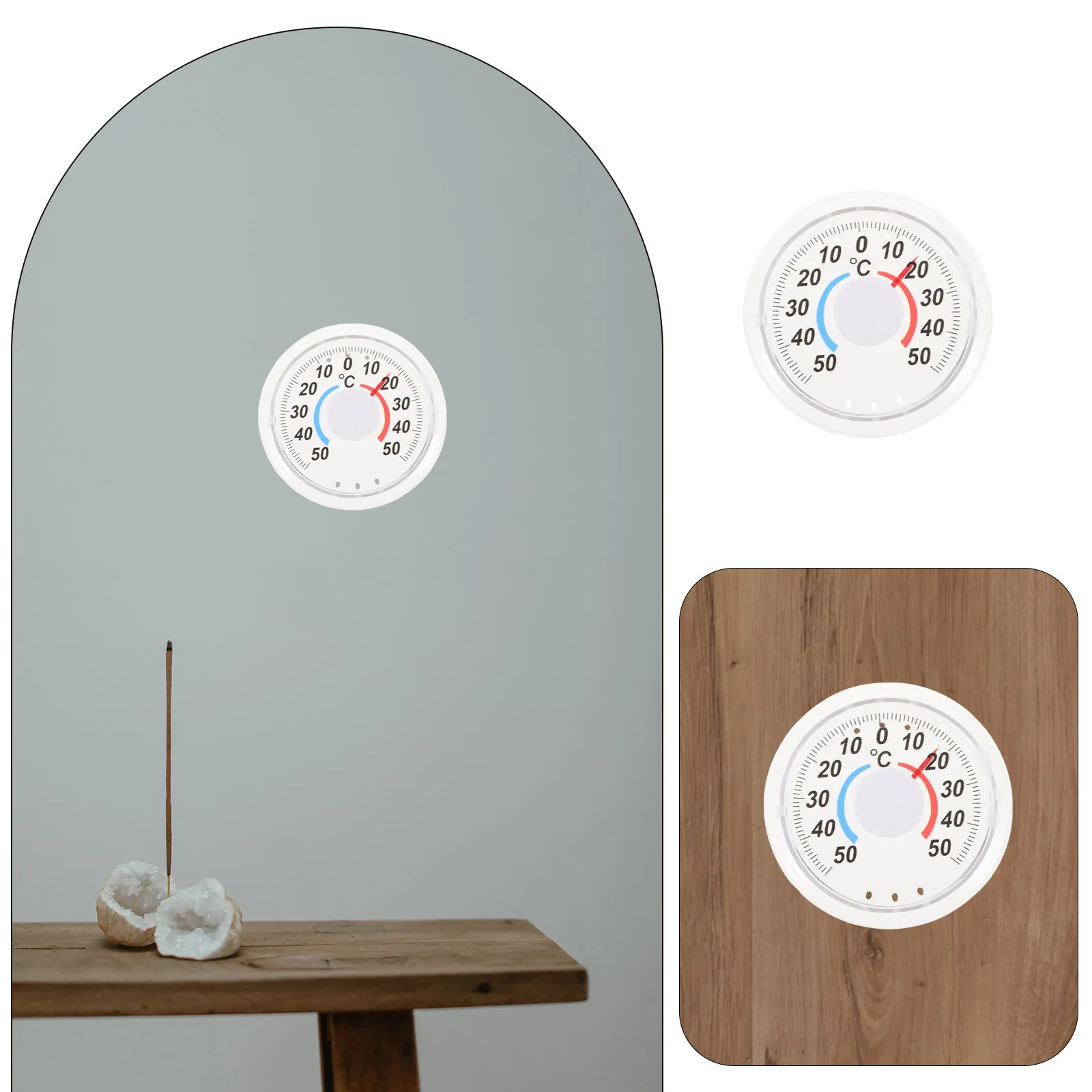 

3Pcs Wooden Thermometer Indoor Temperature Gauge with Fahrenheit Celsius Scale Vertical Hanging Dual Row Design for Home Shop