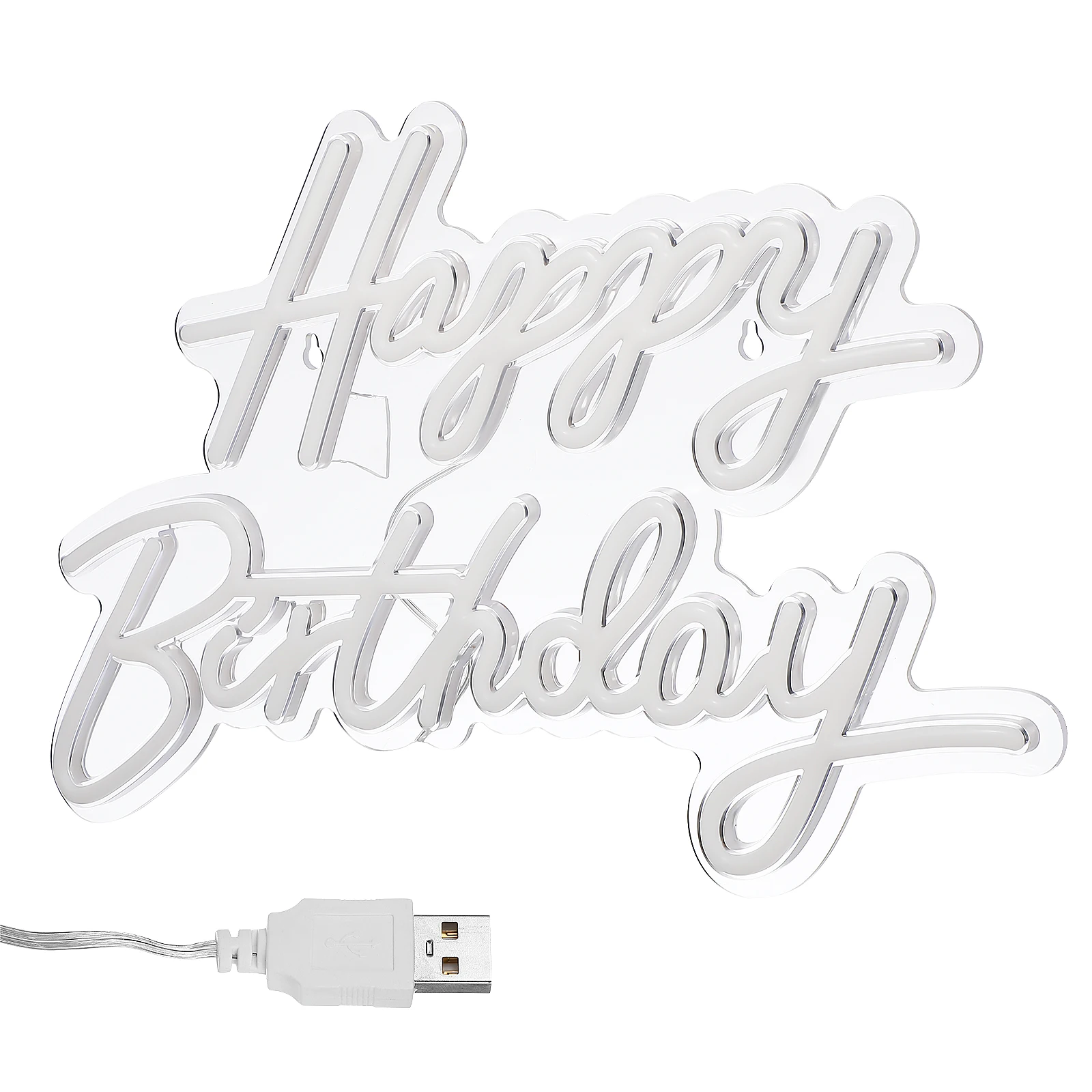 

USB Powered Birthday Neon LED Sign Soft Warm Light Up Party Wall Decor LED Sign Neon Signs for Wall Decor Light Up Letters