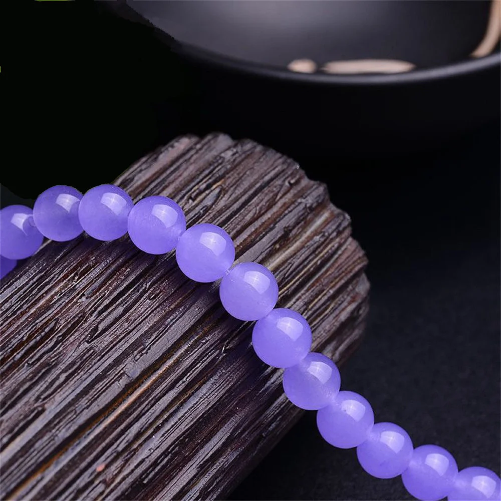 Free hot new Natural 8mm Purple Alexandrite Round Loose Bead 15\'\' A++ H012