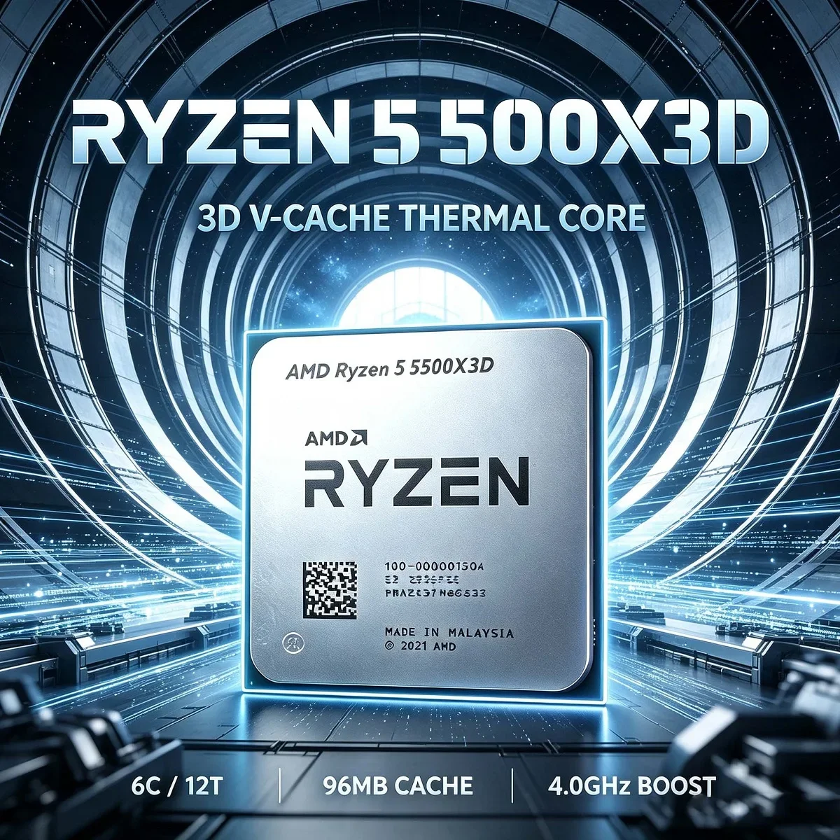 AMD Ryzen 5 5500X3D R5 5500X3D High Performance CPU Processor 4.2GHz AM5 8-Core 16-Thread DDR5