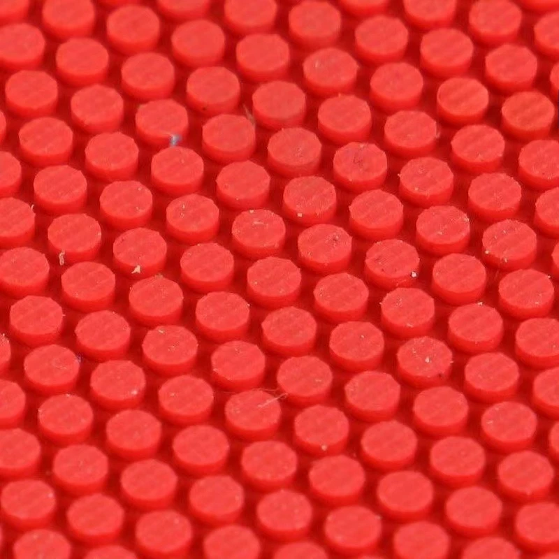 Meteor 575 Table Tennis Pimples Rubber - White Sponge Fast Attack Ping Pong Gums ITTF Approved (Red/Black)