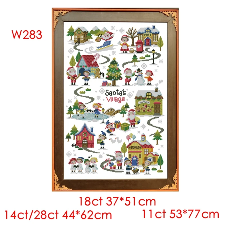 The cross-stitch set 28CT, 18CT, 14CT and 11CT can be selected as the hand-made material pack of printed fabric saga Christmas V