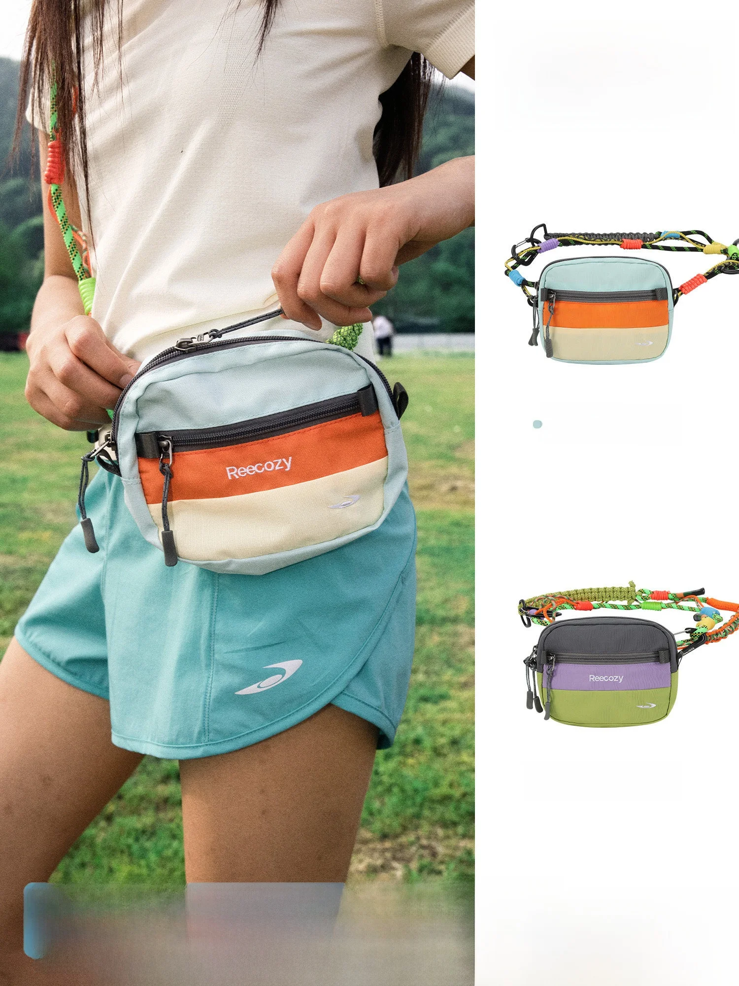 

Reecozy Collaborative Outdoor Lightweight Nylon Small Crossbody Bag Multi-Functional Wear-Resistant Storage Pouch by Jiangnan...