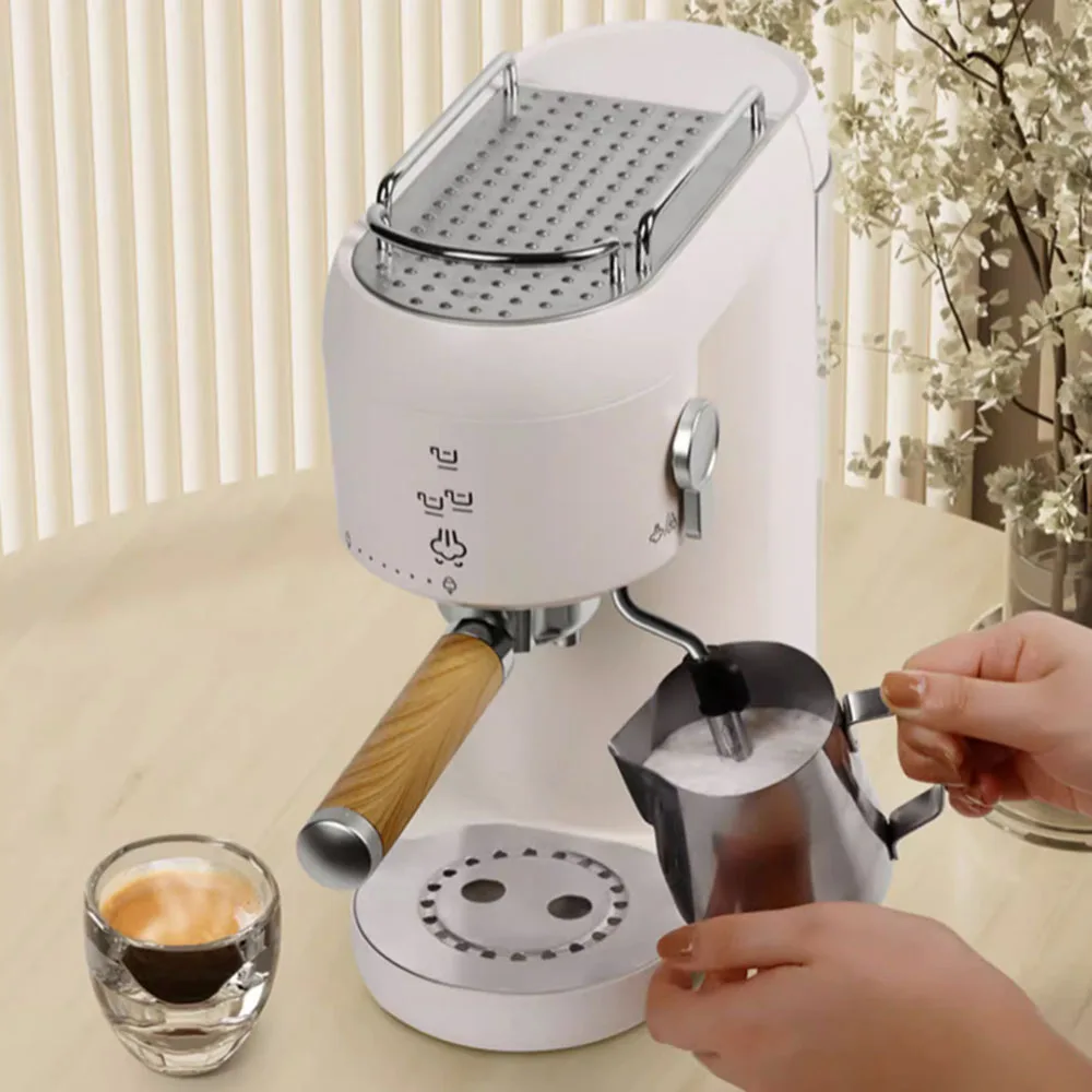 Máquina De Espresso Italiana Semi-automática Tipo Sifão Pequena Cafeteira Elétrica Máquina De Espuma De Leite Doméstico, Fácil Limpeza