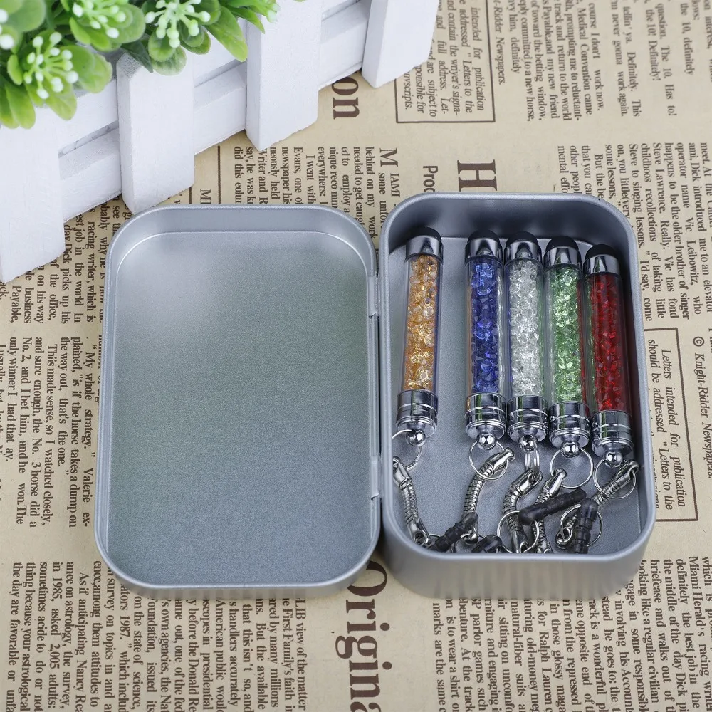 6Pcs Portable Metal Metal Storage Box Silver 9.5x6x2cm Small Storage Box Empty Tinplate Box Christmas Present