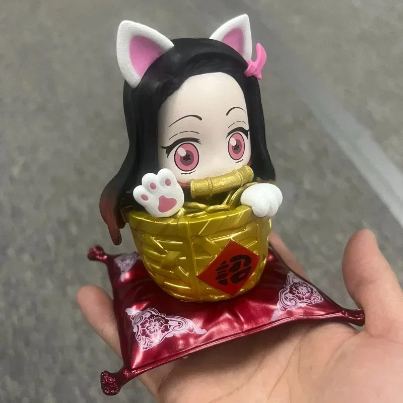 11cm Anime Demon Slayer Anime Figure Kamado Nezuko Statue Collection Cartoon Doll modello in Pvc Desktop Kawaii Toy For Children