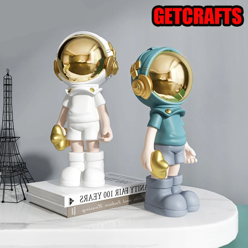 

GETCRAFTS Nordic Home Decor Statues Cartoon Office Astronaut Figurines Living Room Decorative Sculptures Modern Desk Art Gifts