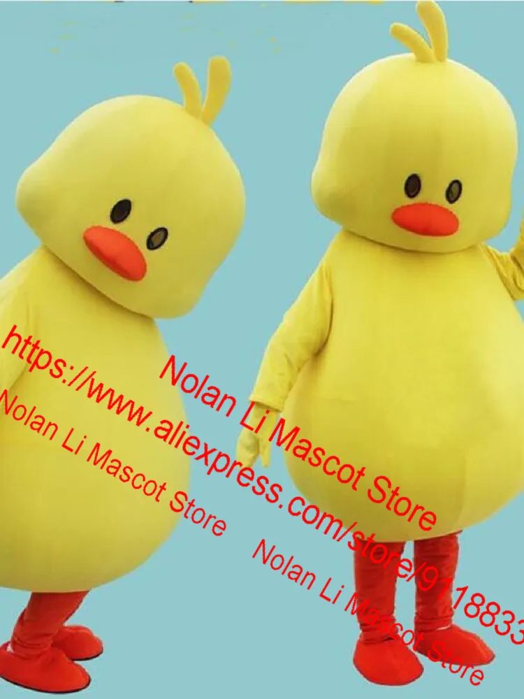 Hot Sales Network Red and Yellow Duck Mascot Costume Cartoon Set Birthday Party Performance Props Role Play Festival Gift 830