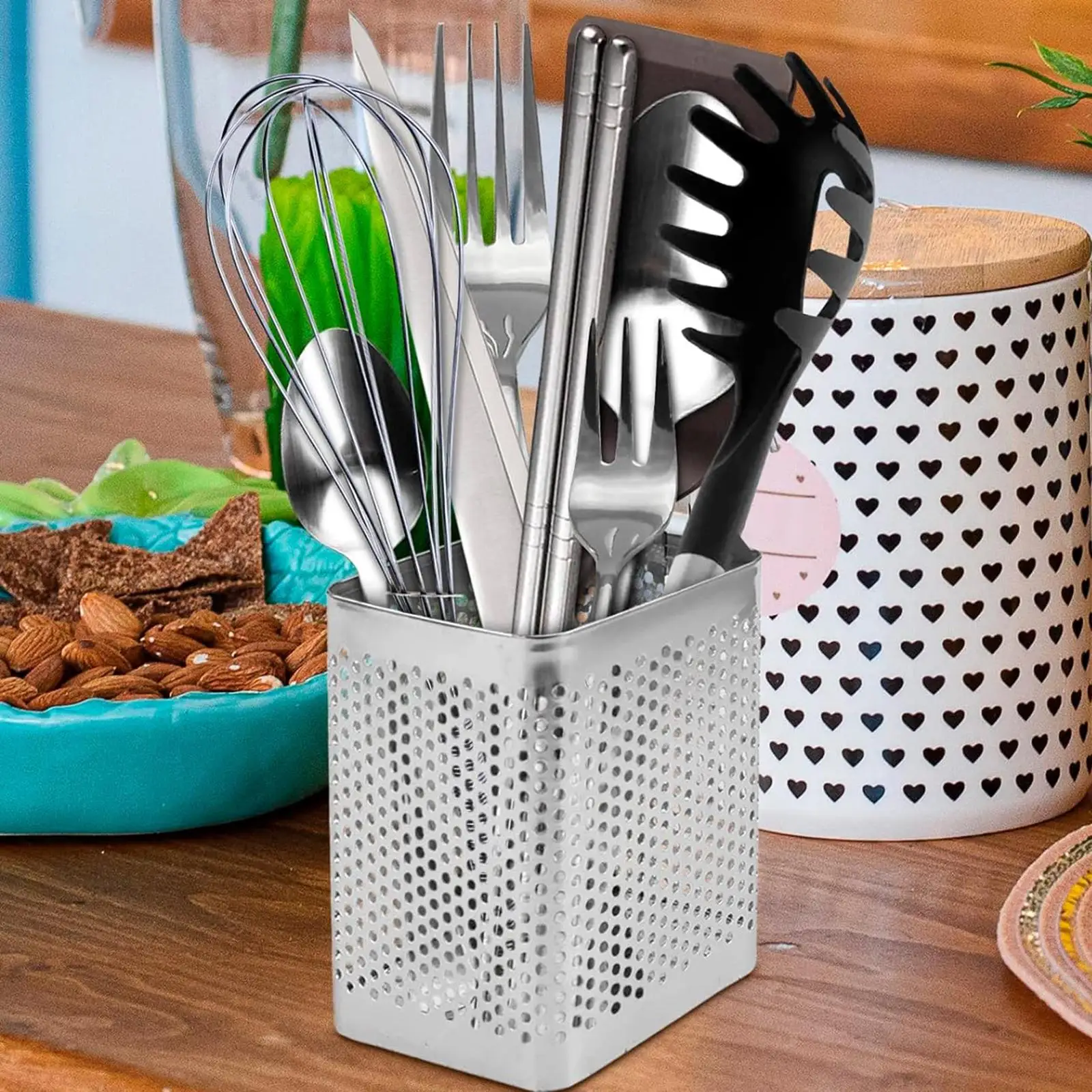 Multifunction Chopstick Holder Wall Mounted Stainless Steel Cutlery Storage Box for Kitchen Restaurant Utensil Drying Rack Easy