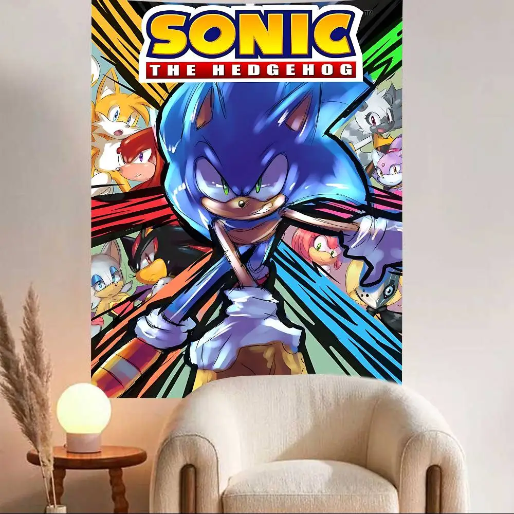 

Классический аниме Соник персонажи тематический фон вечерние украшения детские подарки космическое украшение баннер детский реквизит для фотосъемки