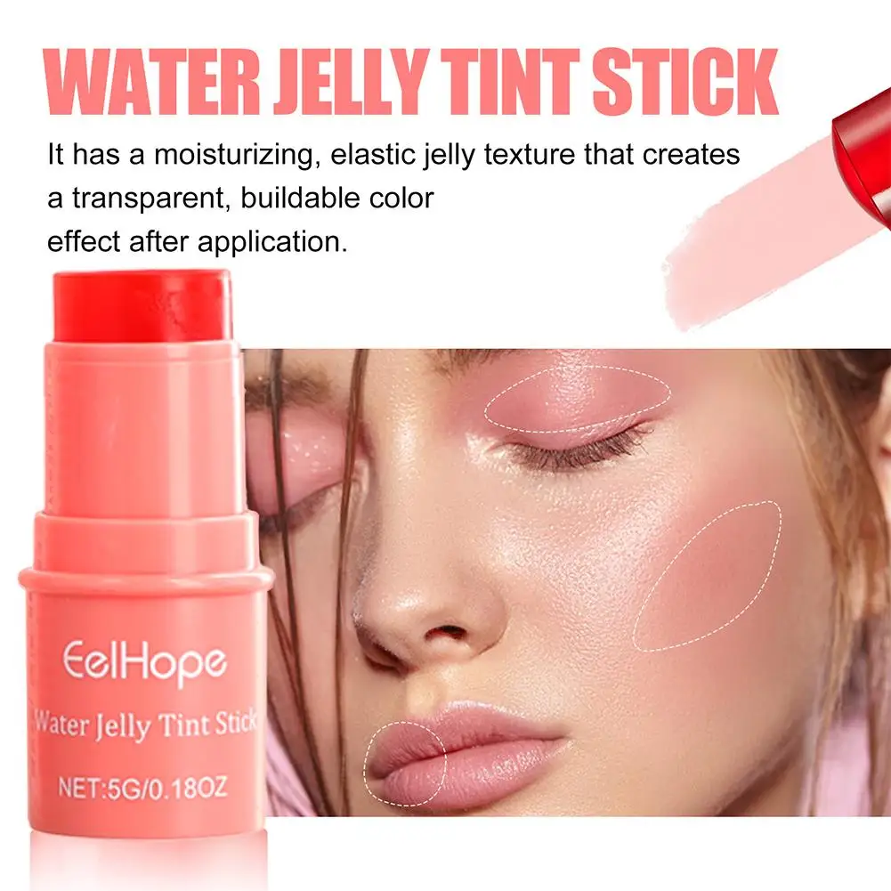 Balsamo per le labbra colorato idratante Primer per rossetto facile da Anti-screpolature guancia colorata cura del trucco Tint Jelly Carry Lip Color Cos L1I8