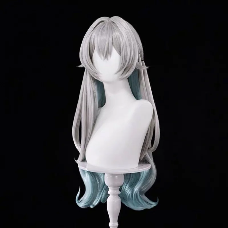 انهيار ستار قبة السكك الحديدية تدفق PatterncosplayWig مع فروة الرأس واقعية نمط مجعد طبيعي شعر مستعار ارتفع الداخلية صافي #2