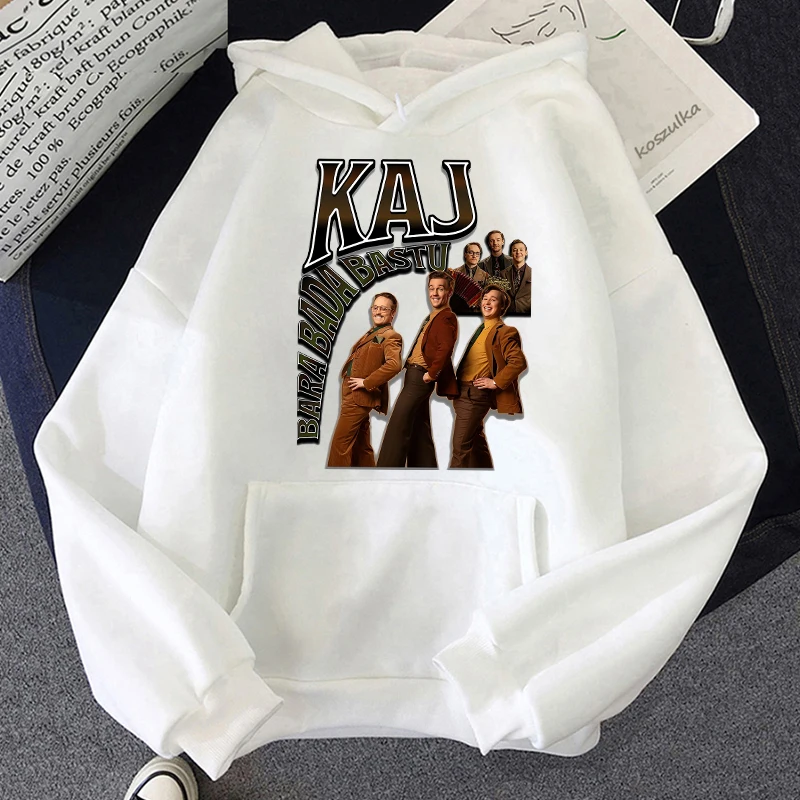 Y2K Kaz Bara Bada Bastu Suécia Eurovision 2025 Padrão Hoodies Moletom Casual Solto Pulôveres Unissex Criativo Estetica Fãs Tops #4