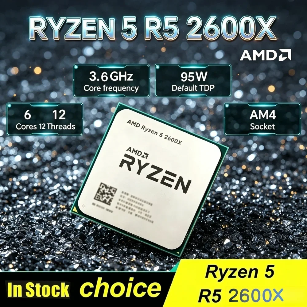 

AMD Speedy Bestselling Ryzen 5 2600X Desktop Gaming CPU, 6-Core 12-Thread, 3.6GHz, 95W, Socket AM4, No Retail Package