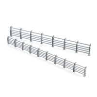 HO OO Scale Road Guardrail 20.3cm Road Scene Miniature Fence Model Grid Guard Railway Train Layout DIY Model Garden Decoration 4