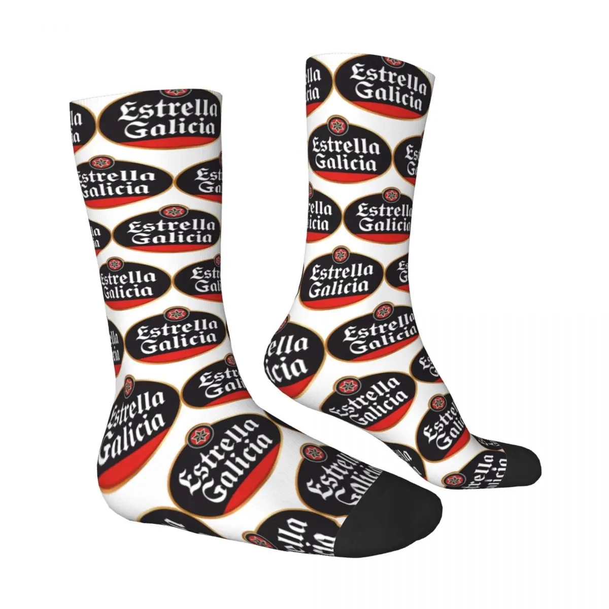 Estrella Galicia Beer Spain Socks Spring Lager Beer Stockings Korean Women Men High Quality Socks Outdoor Anti Sweat Socks